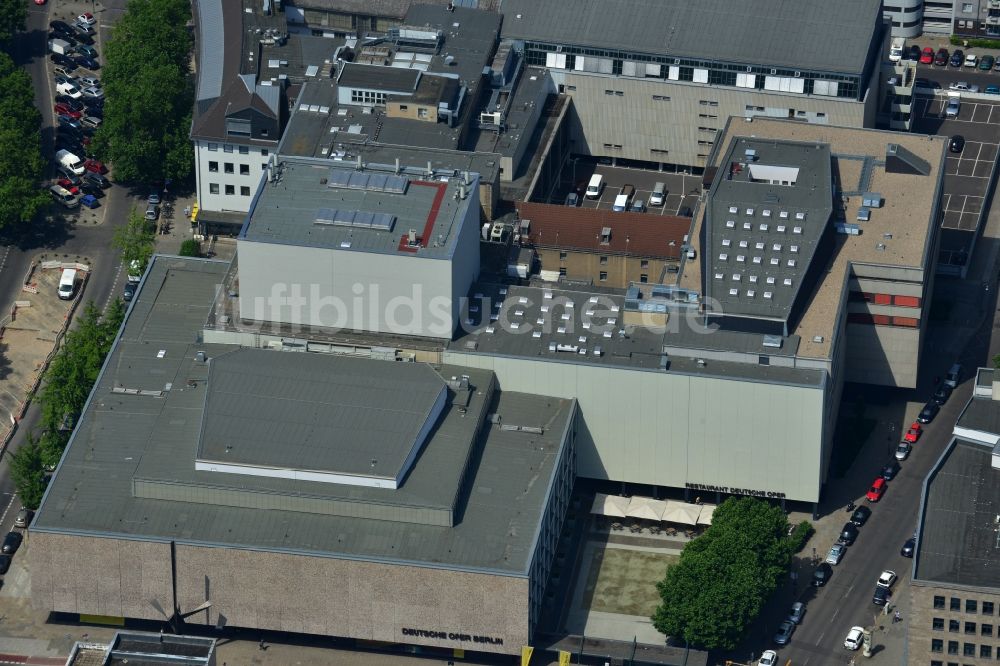 Berlin aus der Vogelperspektive: Gebäude der Deutschen Oper an der Bismarckstraße im Berliner Ortsteil Charlottenburg