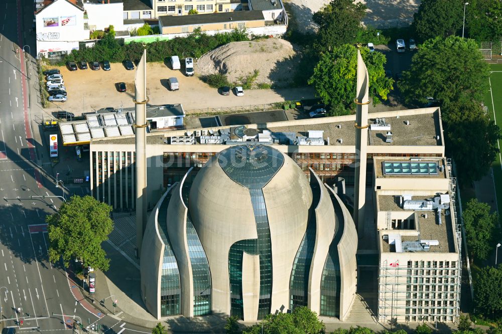 Luftaufnahme Köln - Gebäude der DITIB-Zentralmoschee in Köln an der Fuchsstraße im Bundesland Nordrhein-Westfalen, Deutschland