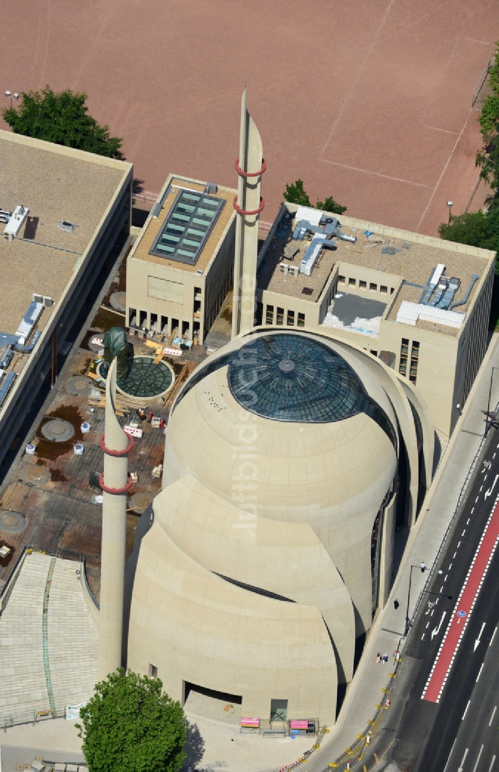 Köln von oben - Gebäude der DITIB-Zentralmoschee in Köln Nordrhein-Westfalen