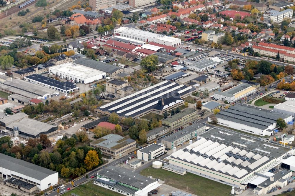 Luftbild Luckenwalde - Gebäude der ehemaligen Hutfabrik in Luckenwalde im Bundesland Brandenburg