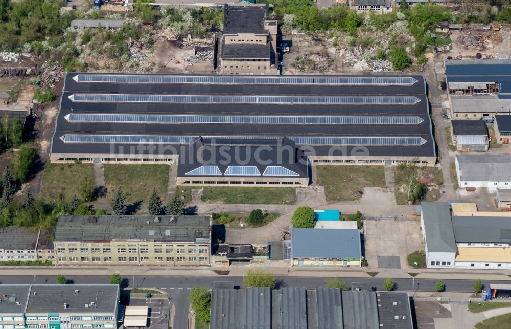 Luftbild Luckenwalde - Gebäude der ehemaligen Hutfabrik in Luckenwalde im Bundesland Brandenburg