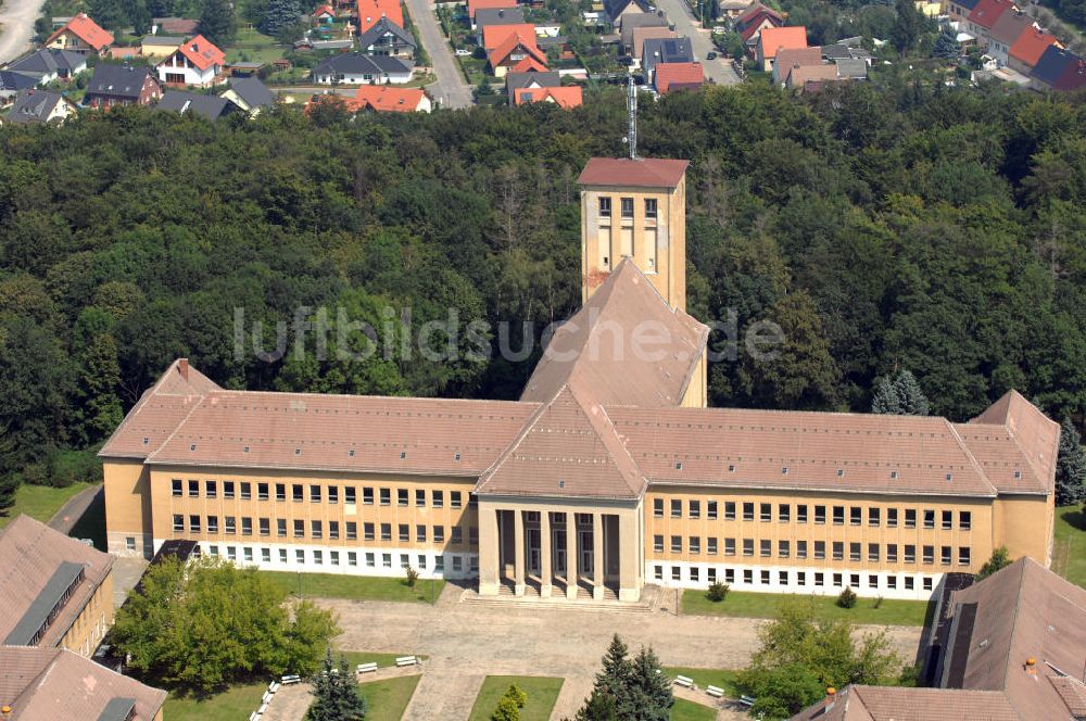 Luftbild Ballenstedt - Gebäude der ehemaligen Napobi auf dem Großen Ziegenberg (Ballenstedt)