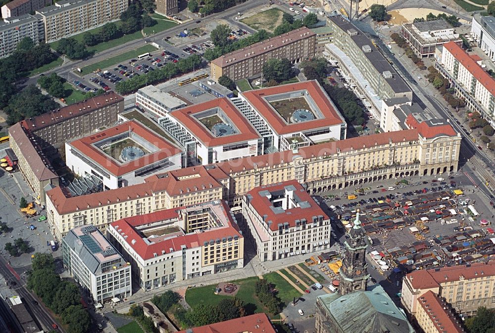 Luftbild Dresden - Gebäude des Einkaufszentrum Altmarkt Galerie der ECE Projektmanagement GmbH in Dresden im Bundesland Sachsen