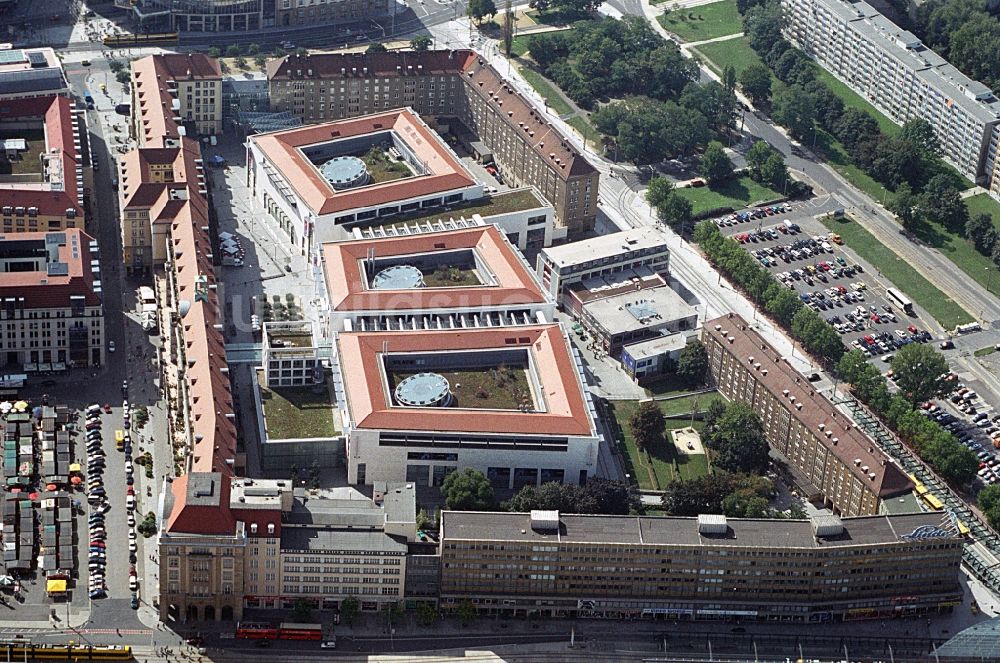 Luftbild Dresden - Gebäude des Einkaufszentrum Altmarkt Galerie der ECE Projektmanagement GmbH in Dresden im Bundesland Sachsen