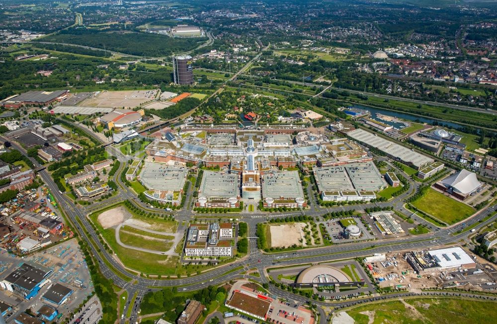 Luftbild Oberhausen - Gebäude des Einkaufszentrum Centro in Oberhausen im Bundesland Nordrhein-Westfalen