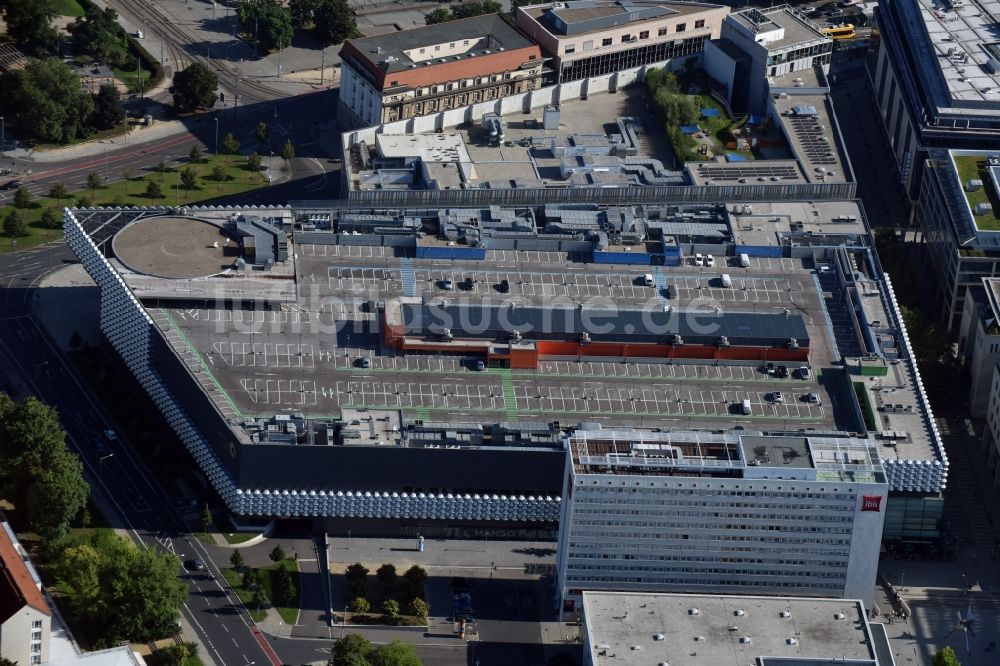 Dresden aus der Vogelperspektive: Gebäude des Einkaufszentrum Centrum Galerie in Dresden im Bundesland Sachsen