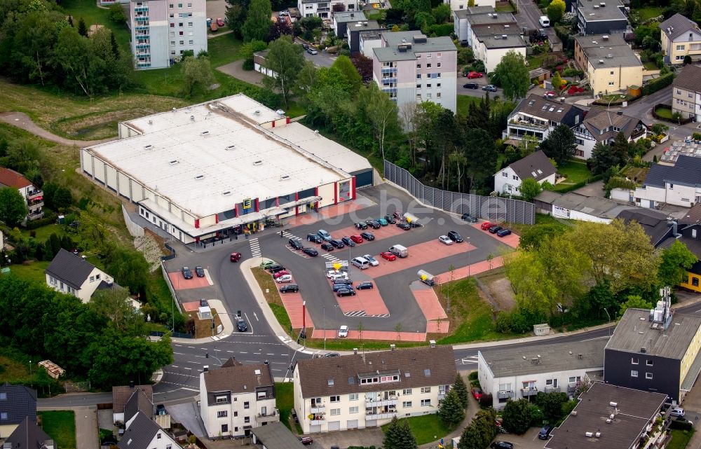 Luftaufnahme Gevelsberg - Gebäude des Einkaufszentrum EDEKA Markt in Gevelsberg im Bundesland Nordrhein-Westfalen