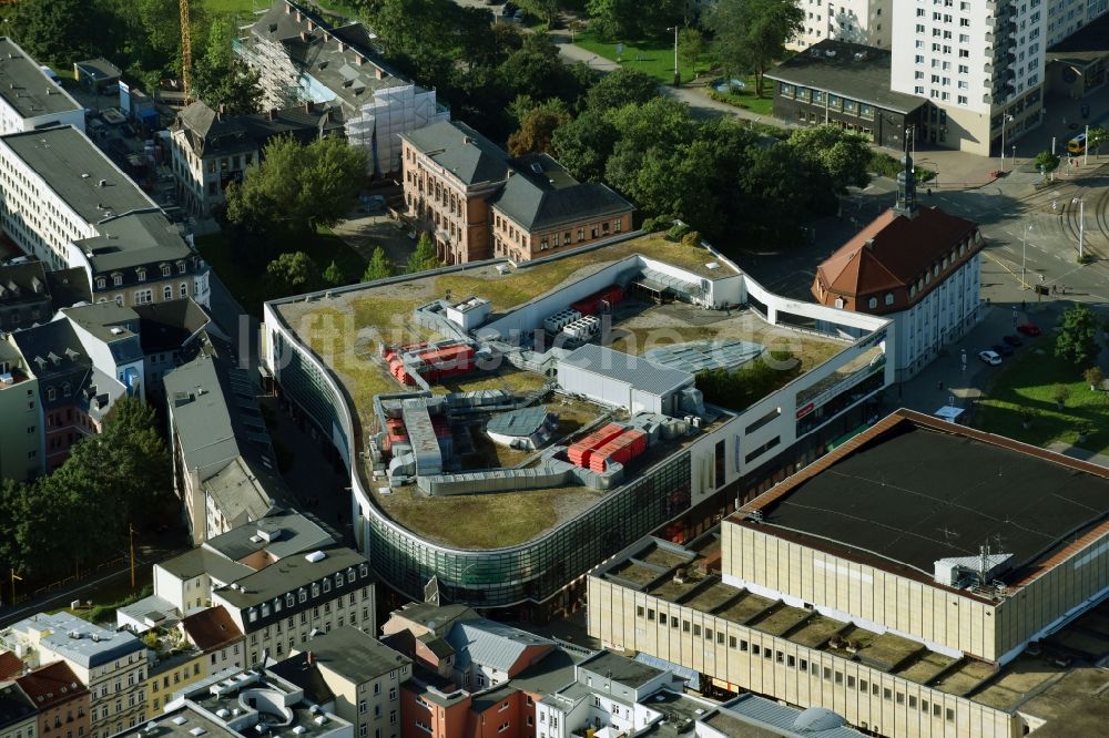 Gera von oben - Gebäude des Einkaufszentrum Elster Forum in Gera im Bundesland Thüringen, Deutschland