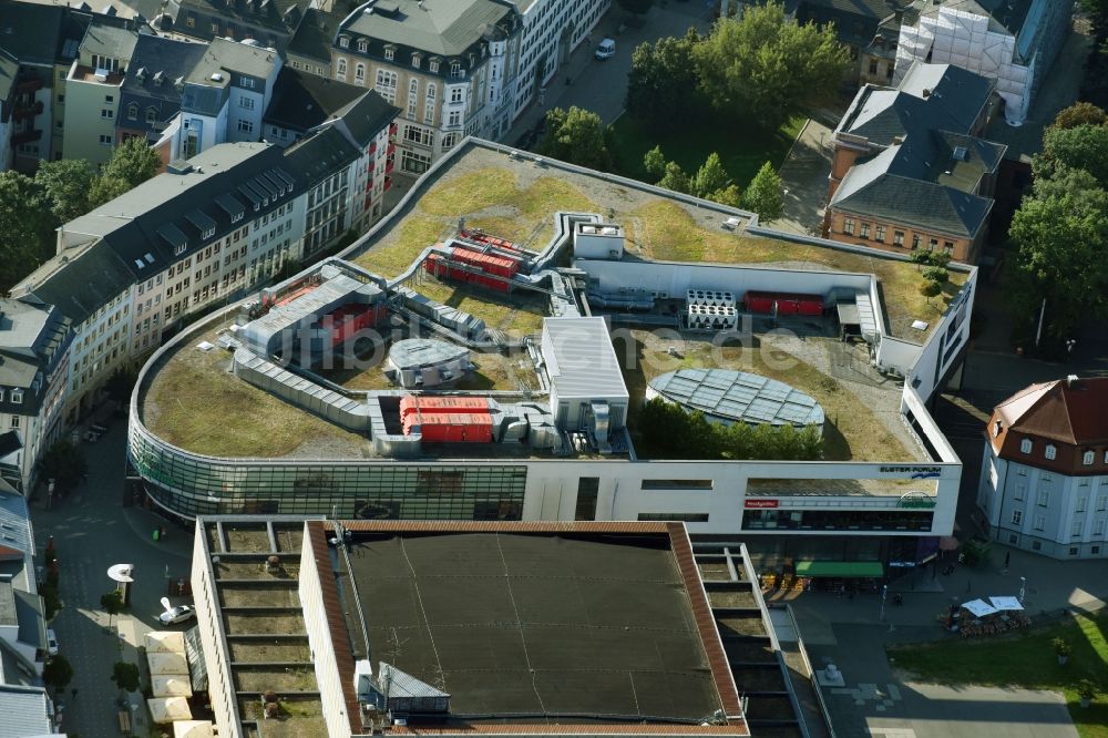 Gera aus der Vogelperspektive: Gebäude des Einkaufszentrum Elster Forum in Gera im Bundesland Thüringen, Deutschland