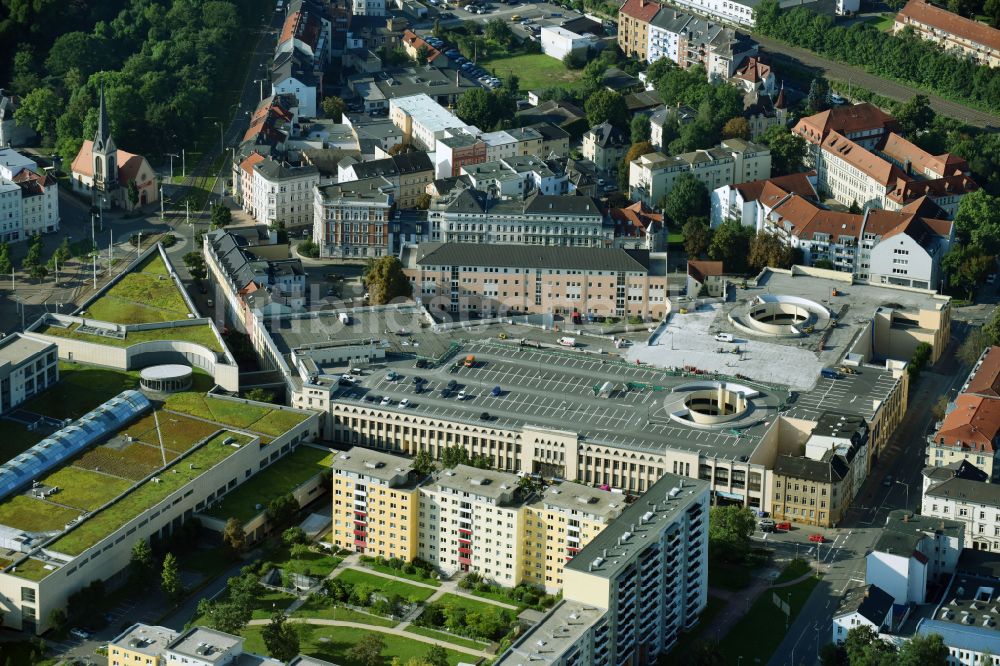 Gera von oben - Gebäude des Einkaufszentrum an der Heinrichstraße in Gera im Bundesland Thüringen, Deutschland