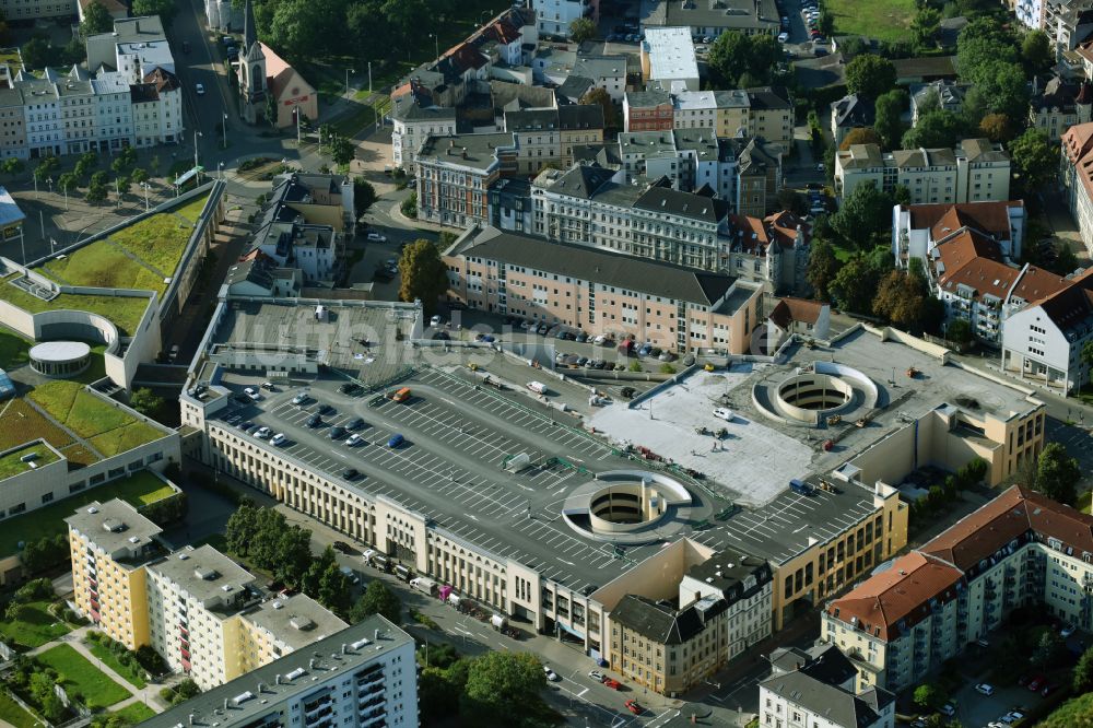 Luftbild Gera - Gebäude des Einkaufszentrum an der Heinrichstraße in Gera im Bundesland Thüringen, Deutschland