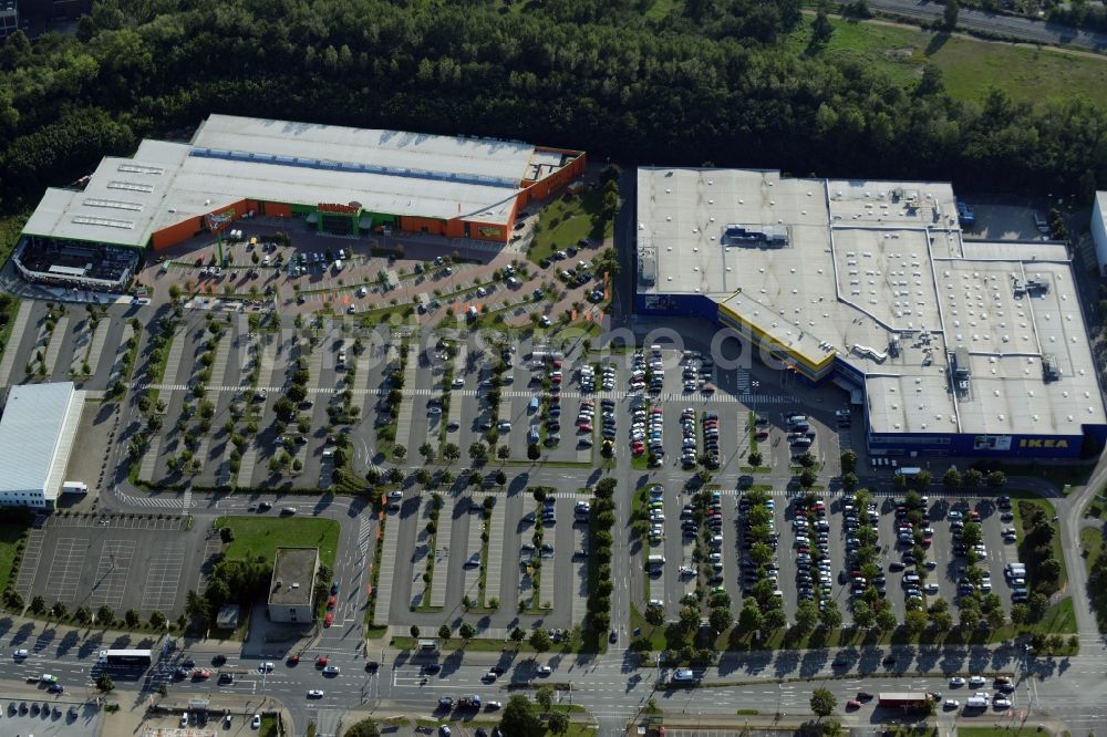 Luftbild Braunschweig - Gebäude des Einkaufszentrum IKEA Einrichtungshaus in Braunschweig im Bundesland Niedersachsen