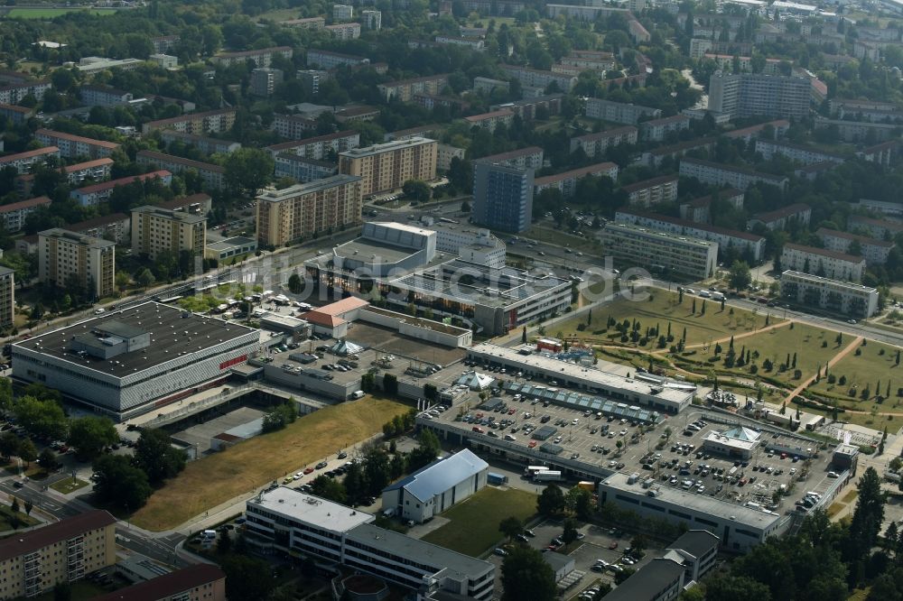 Luftbild Hoyerswerda - Gebäude des Einkaufszentrum Lausitz-Center Hoyerswerda in Hoyerswerda im Bundesland Sachsen