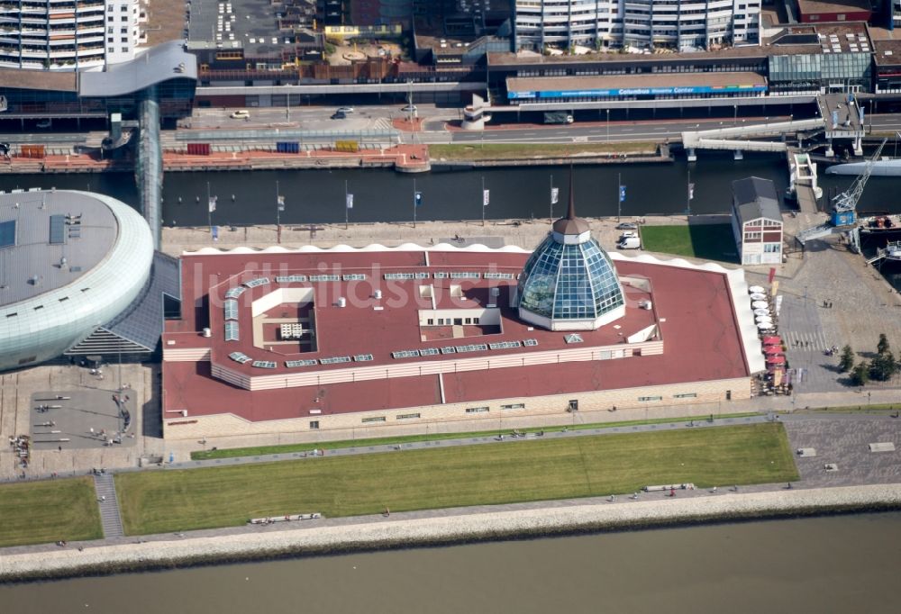 Bremerhaven von oben - Gebäude des Einkaufszentrum Mediterraneum in Bremerhaven im Bundesland Bremen, Deutschland