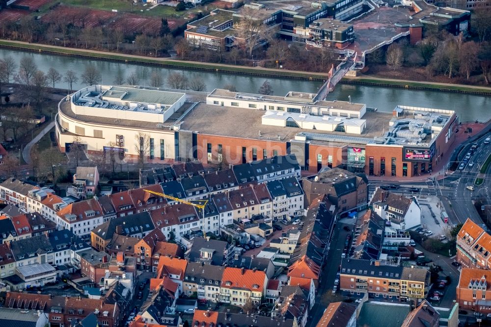 Dorsten von oben - Gebäude des Einkaufszentrum Mercaden Dorsten in Dorsten im Bundesland Nordrhein-Westfalen