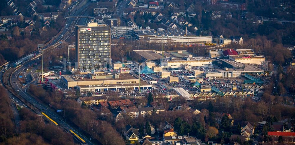 Mülheim an der Ruhr von oben - Gebäude des Einkaufszentrum RRZ Rhein-Ruhr Zentrum am Humboldtring in Mülheim an der Ruhr im Bundesland Nordrhein-Westfalen