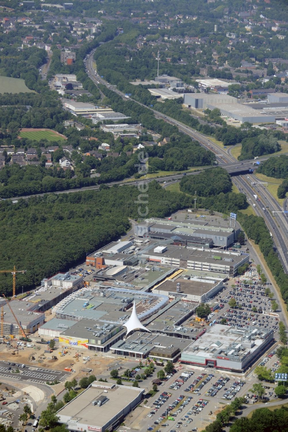 Luftbild Bochum - Gebäude des Einkaufszentrum Ruhr Park in Bochum im Bundesland Nordrhein-Westfalen