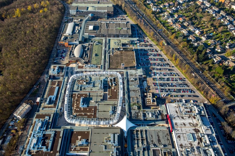 Bochum aus der Vogelperspektive: Gebäude des Einkaufszentrum Ruhr Park in Bochum im Bundesland Nordrhein-Westfalen