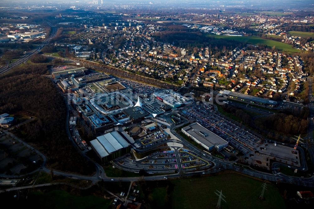 Bochum aus der Vogelperspektive: Gebäude des Einkaufszentrum Ruhr Park in Bochum im Bundesland Nordrhein-Westfalen