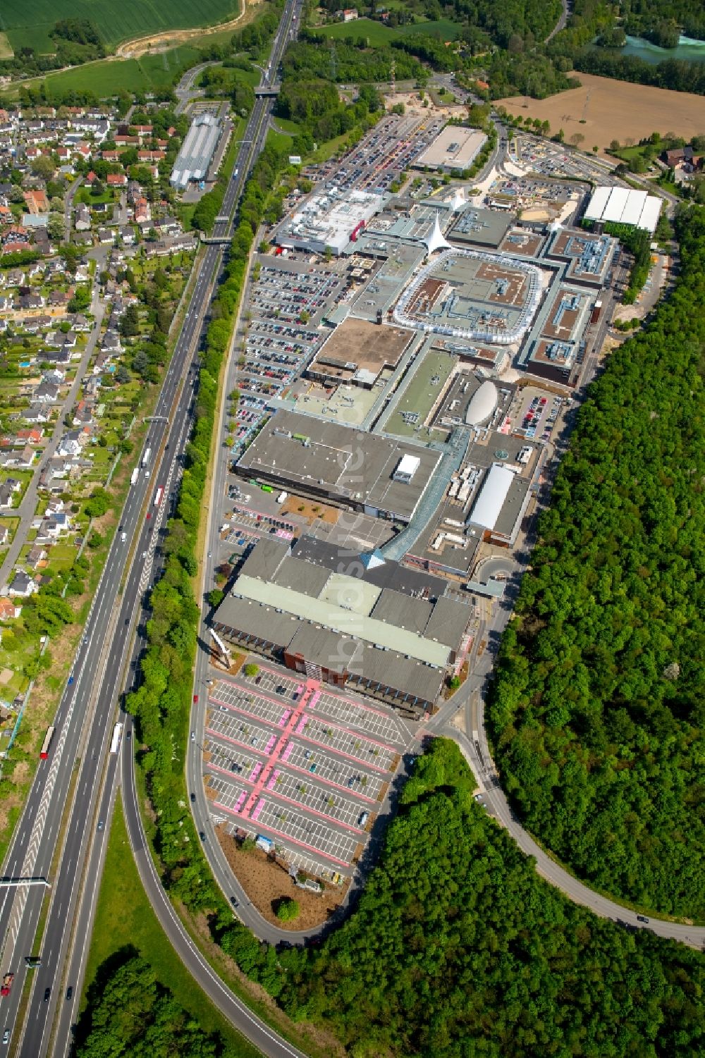 Luftbild Bochum - Gebäude des Einkaufszentrum Ruhr Park in Bochum im Bundesland Nordrhein-Westfalen