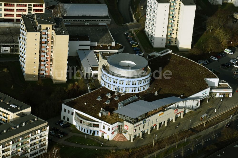 Frankfurt (Oder) aus der Vogelperspektive: Gebäude des Einkaufszentrum Südring Center an der Leipziger Straße in Frankfurt (Oder) im Bundesland Brandenburg