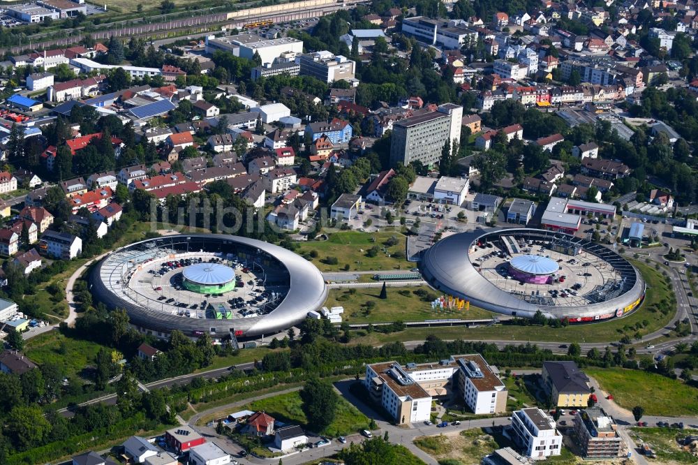 Baden-Baden von oben - Gebäude des Einkaufszentrum Shopping Cite in Baden-Baden im Bundesland Baden-Württemberg