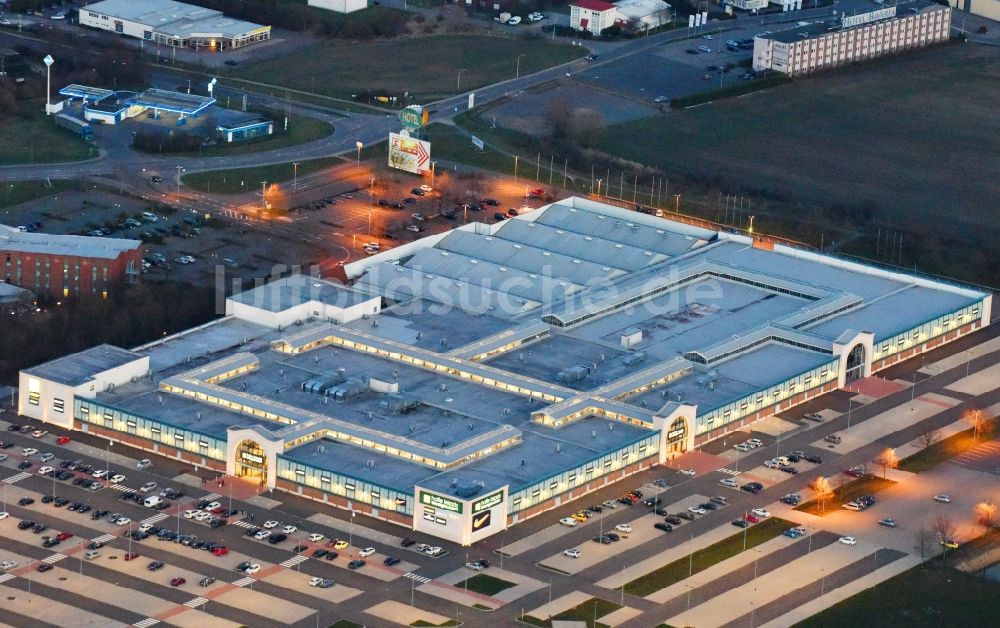 Sandersdorf-Brehna aus der Vogelperspektive: Gebäude des Einkaufszentrum The Style Outlets am Thiemendorfer Mark im Ortsteil Brehna in Sandersdorf-Brehna im Bundesland Sachsen-Anhalt