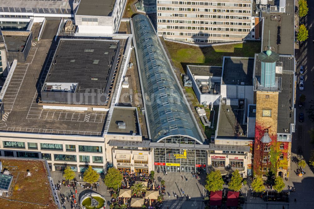 Hagen von oben - Gebäude des Einkaufszentrum Volme Galerie GbR Friedrich-Ebert-Platz im Ortsteil Hagen-Mitte in Hagen im Bundesland Nordrhein-Westfalen