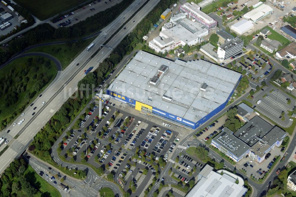 Luftbild Burgwedel - Gebäude des Einrichtungshaus - Möbelmarkt des IKEA Einrichtungshaus Hannover-Großburgwedel in Burgwedel im Bundesland Niedersachsen