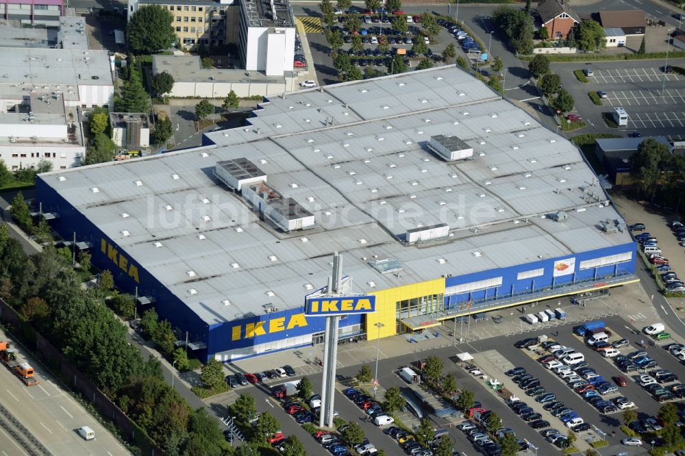 Luftbild Burgwedel - Gebäude des Einrichtungshaus - Möbelmarkt des IKEA Einrichtungshaus Hannover-Großburgwedel in Burgwedel im Bundesland Niedersachsen