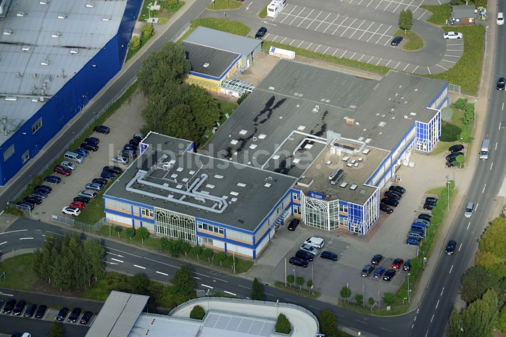 Luftbild Burgwedel - Gebäude des Einrichtungshaus - Möbelmarkt des IKEA Einrichtungshaus Hannover-Großburgwedel in Burgwedel im Bundesland Niedersachsen