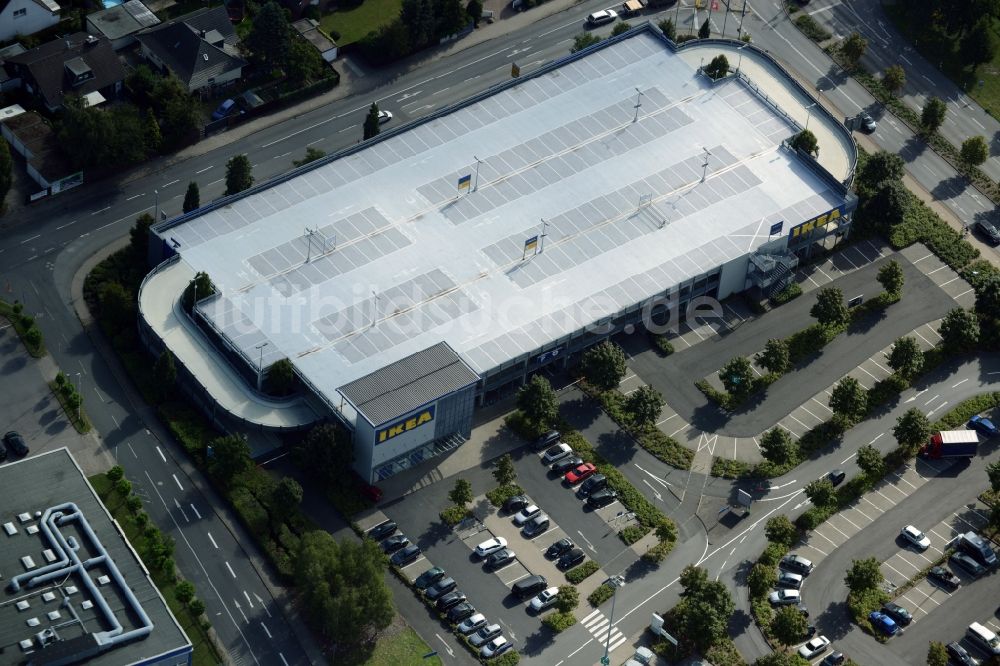 Luftbild Burgwedel - Gebäude des Einrichtungshaus - Möbelmarkt des IKEA Einrichtungshaus Hannover-Großburgwedel in Burgwedel im Bundesland Niedersachsen