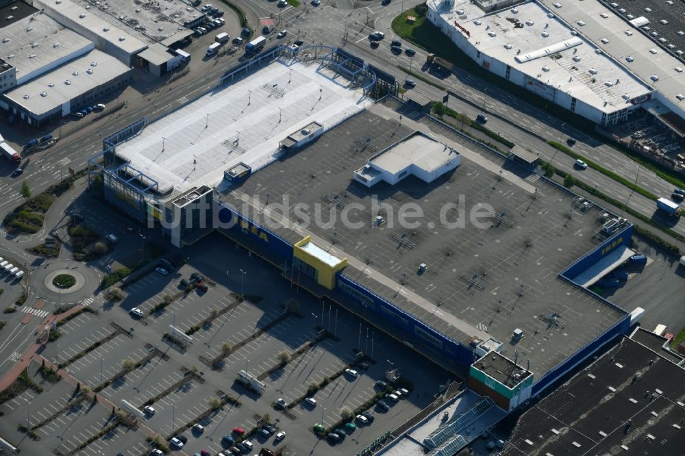 Luftbild Stuhr - Gebäude des Einrichtungshaus - Möbelmarkt IKEA Möbel & Einrichtungshaus Bremen-Brinkum in Stuhr im Bundesland Niedersachsen, Deutschland