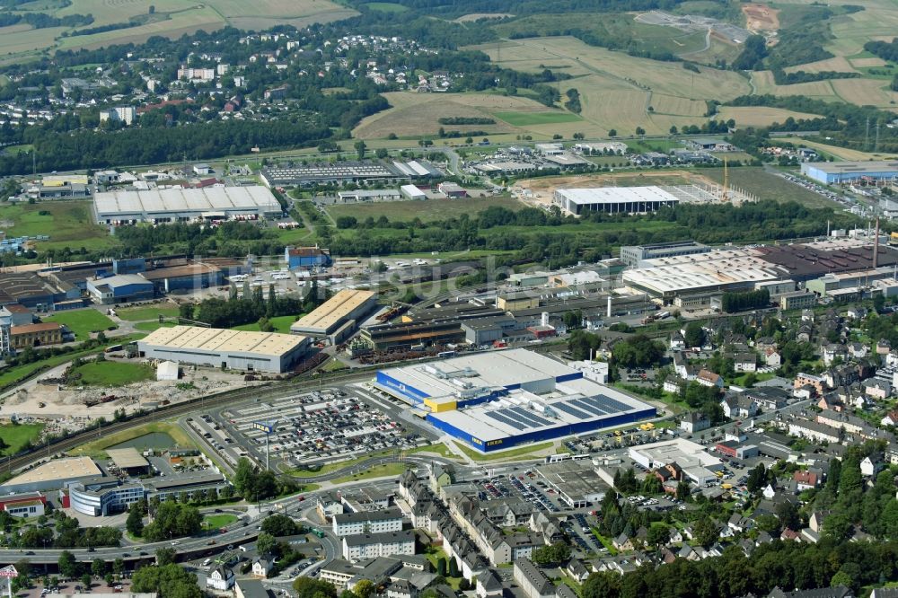 Luftbild Wetzlar - Gebäude des Einrichtungshaus - Möbelmarkt der IKEA Wetzlar an der Hermannsteiner Straße in Wetzlar im Bundesland Hessen, Deutschland