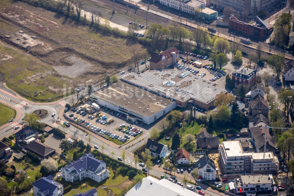 Unna aus der Vogelperspektive: Gebäude des Einrichtungshaus der tedox KG in Unna im Bundesland Nordrhein-Westfalen, Deutschland