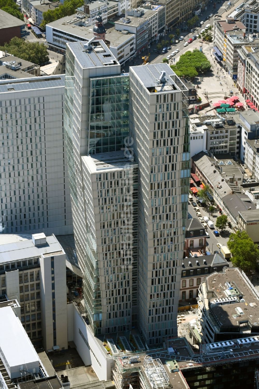 Luftbild Frankfurt am Main - Gebäude Ensemble des Palais Quartier in Frankfurt am Main im Bundesland Hessen