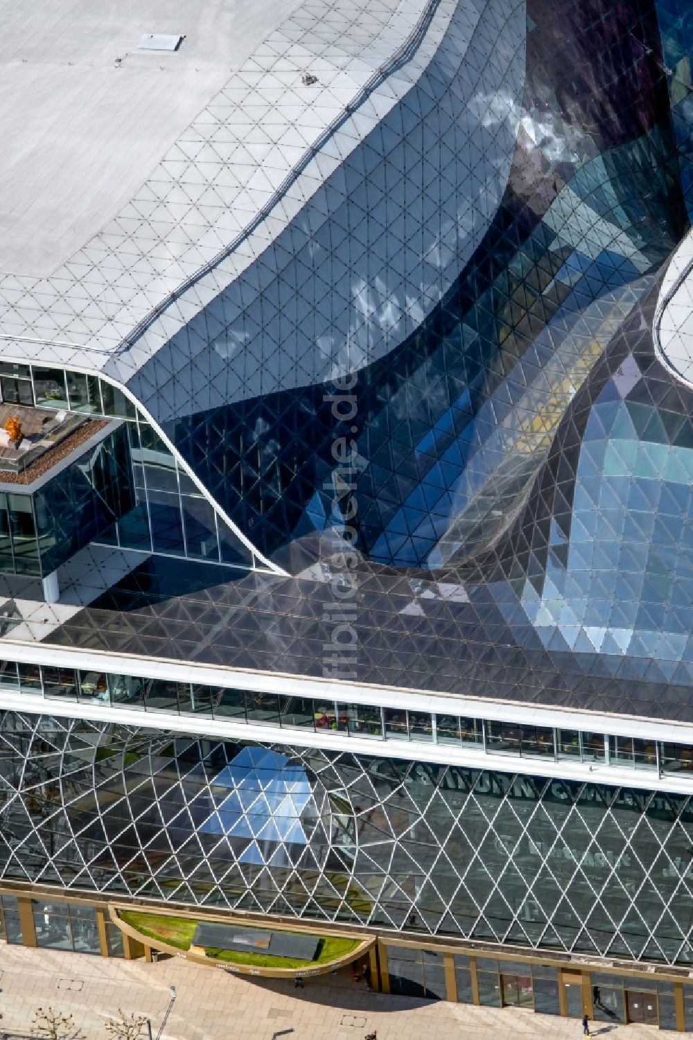 Luftaufnahme Frankfurt am Main - Gebäude Ensemble des Palais Quartier an der Zeil in Frankfurt am Main im Bundesland Hessen