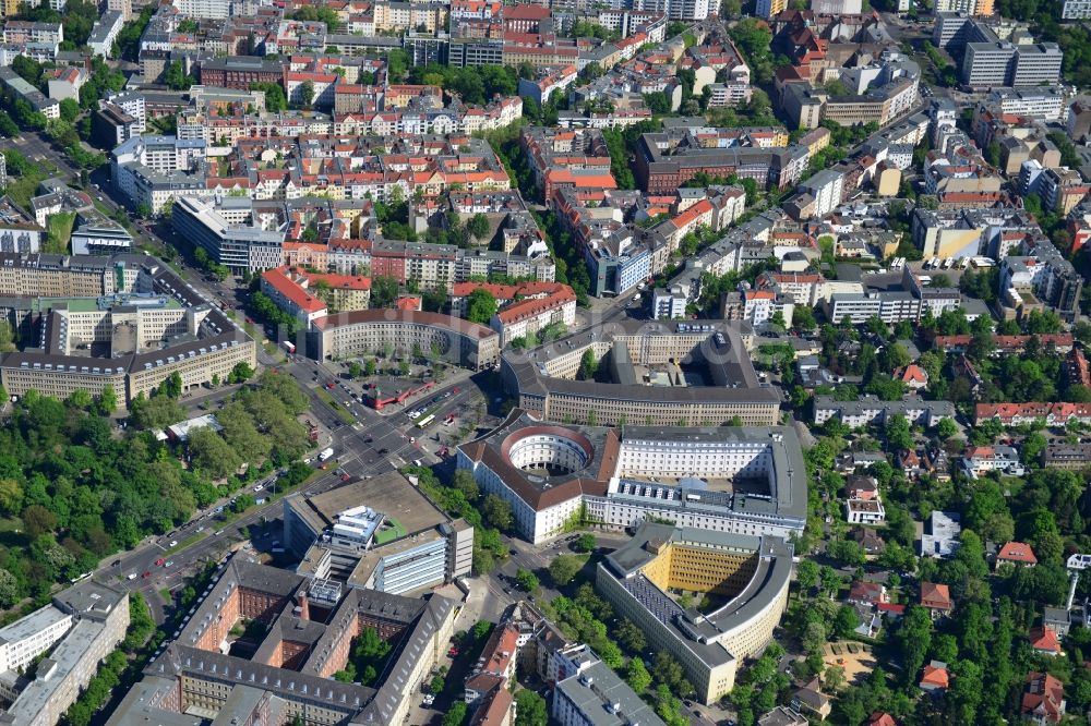 Berlin Wilmersdorf von oben - Gebäude am Fehrbelliner Platz im Stadtteil Wilmersdorf in Berlin