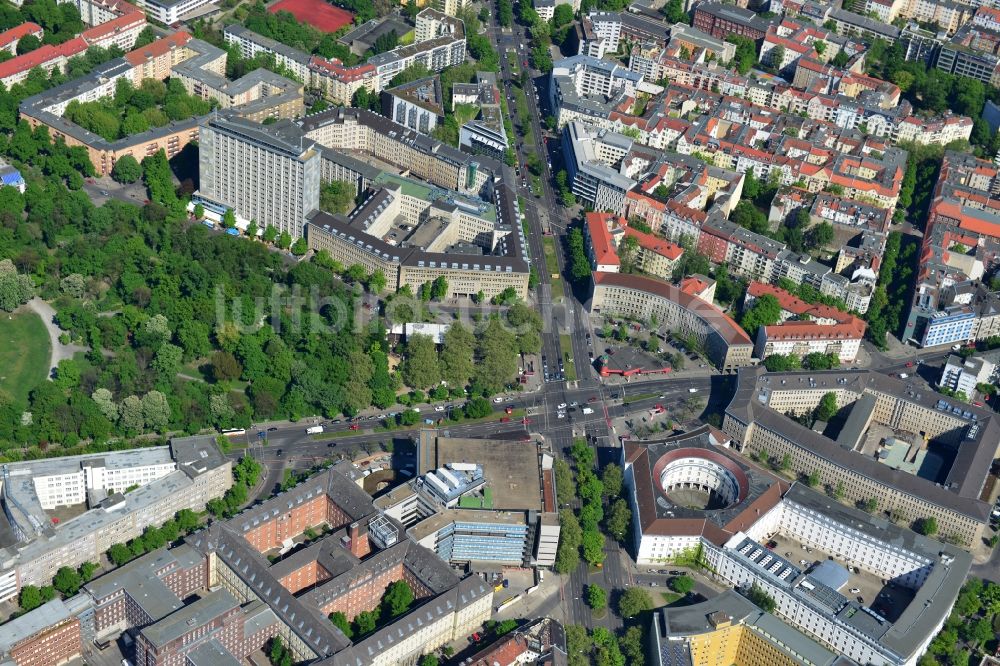 Berlin Wilmersdorf von oben - Gebäude am Fehrbelliner Platz im Stadtteil Wilmersdorf in Berlin