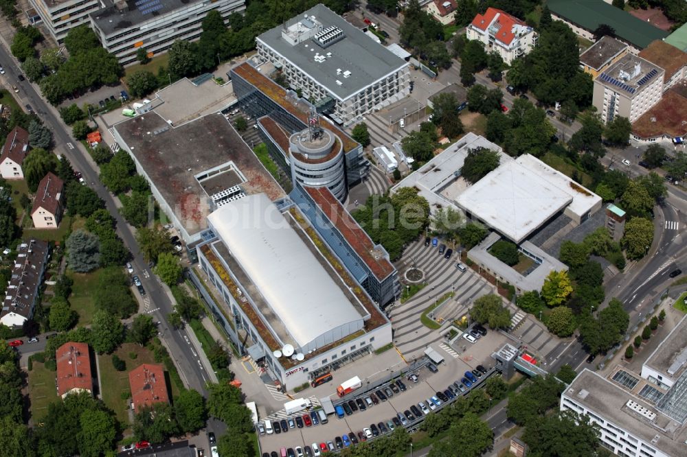 Luftaufnahme Mainz - Gebäude des Funkhaus des Südwestrundfunks, SWR, in Mainz im Bundesland Rheinland-Pfalz