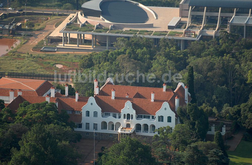 Pretoria von oben - Gebäude auf dem Gelände des Amtssitzes und der offiziellen Residenz des südafrikanischen Präsidenten in Pretoria