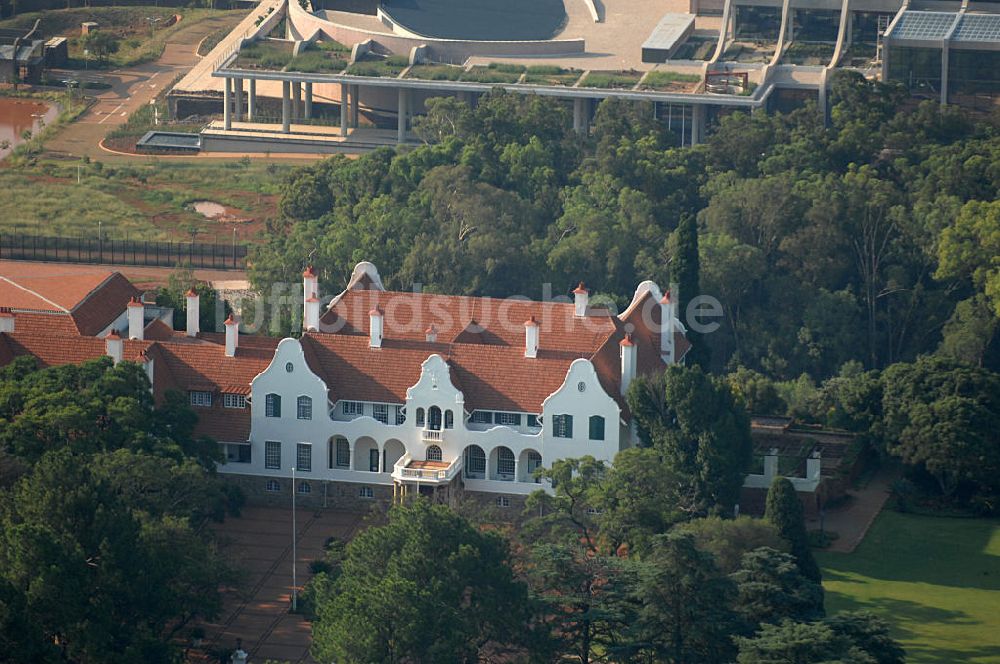 Pretoria aus der Vogelperspektive: Gebäude auf dem Gelände des Amtssitzes und der offiziellen Residenz des südafrikanischen Präsidenten in Pretoria