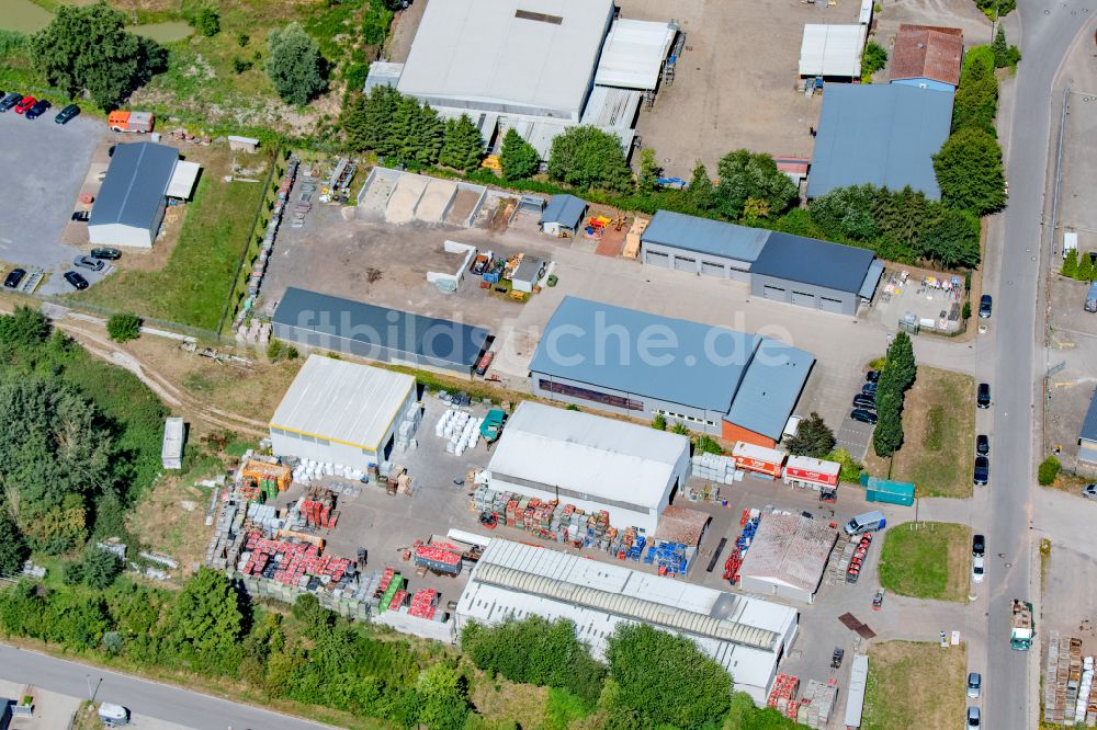 Luftaufnahme Harsefeld - Gebäude im Gewerbegebiet Bauhof Harsefeld in Harsefeld im Bundesland Niedersachsen, Deutschland