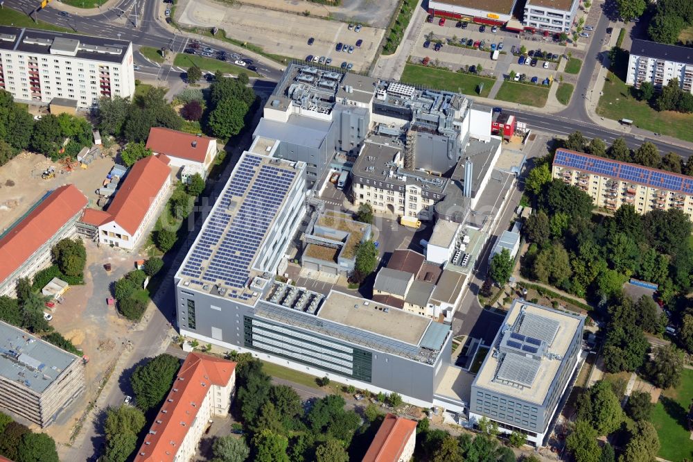 Luftbild Dresden - Gebäude der GlaxoSmithKline Biologicals Dresden im Bundesland Sachsen