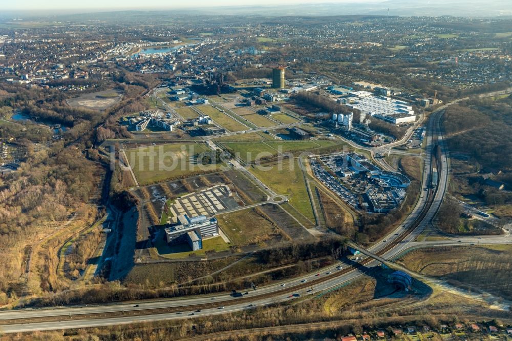 Dortmund aus der Vogelperspektive: Gebäude der Großhandelszentren NORDWEST Handel AG und BMW Niederlassung Dortmund in Dortmund im Bundesland Nordrhein-Westfalen, Deutschland