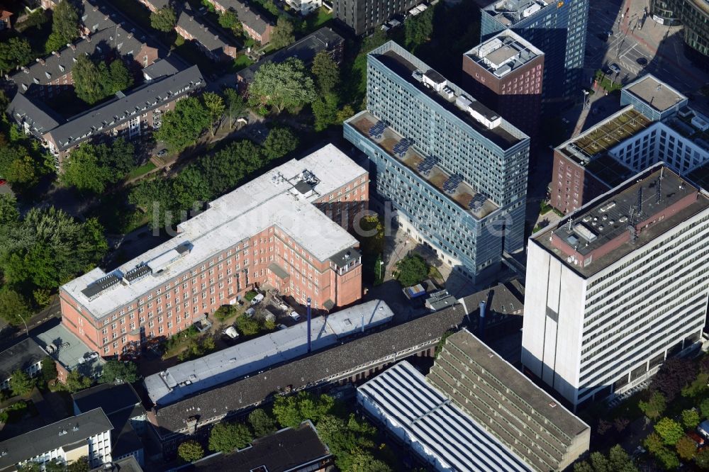 Hamburg von oben - Gebäude der Hochschule für Angewandte Wissenschaften Hamburg im Stadtteil St. Georg in Hamburg