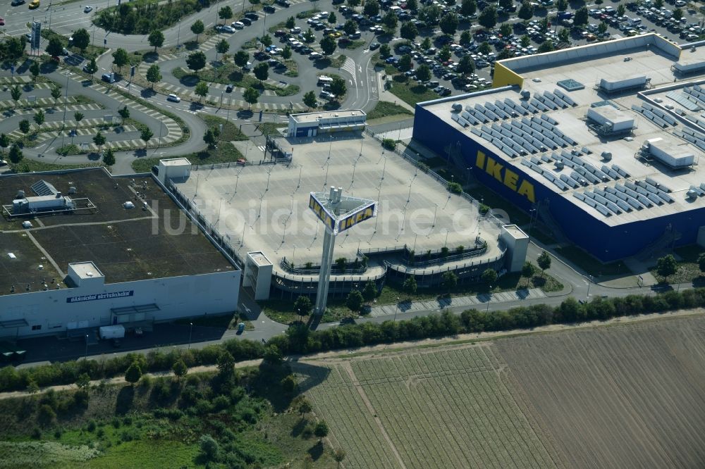 Luftbild Mannheim - Gebäude des IKEA Einrichtungshaus Mannheim in Mannheim im Bundesland Baden-Württemberg