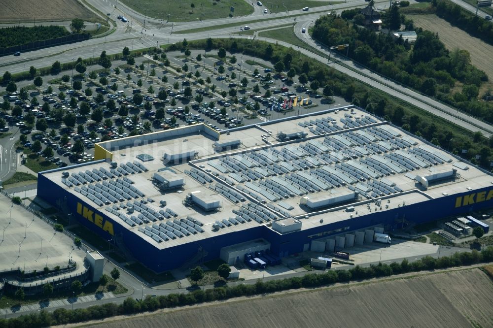 Luftaufnahme Mannheim - Gebäude des IKEA Einrichtungshaus Mannheim in Mannheim im Bundesland Baden-Württemberg