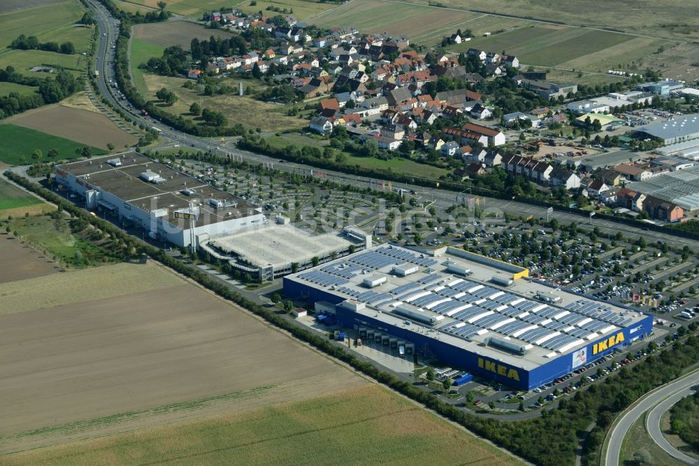 Luftaufnahme Mannheim - Gebäude des IKEA Einrichtungshaus Mannheim in Mannheim im Bundesland Baden-Württemberg