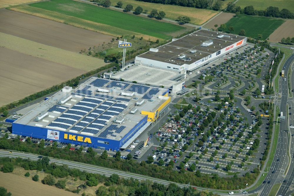 Luftbild Mannheim - Gebäude des IKEA Einrichtungshaus Mannheim in Mannheim im Bundesland Baden-Württemberg